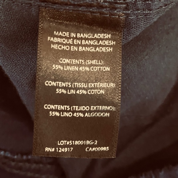 NWT Onia Tom linen blend cargo shorts, navy blue, size M - Picture 8 of 9